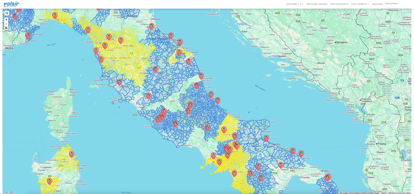 Valsir / Gestione della rete di assistenza tecnica